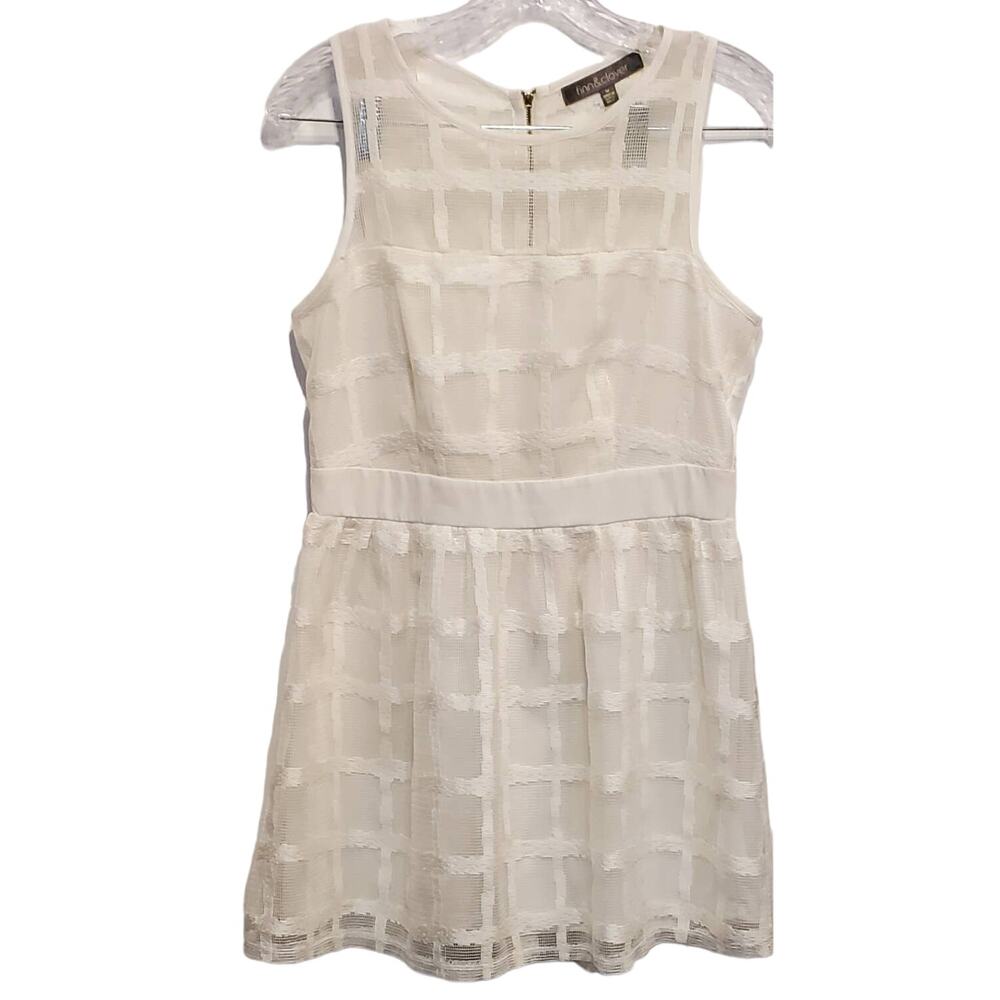 Anthropologie Finn & Clover Mesh Checkered Overlay Fit & Flare Mini Size Medium